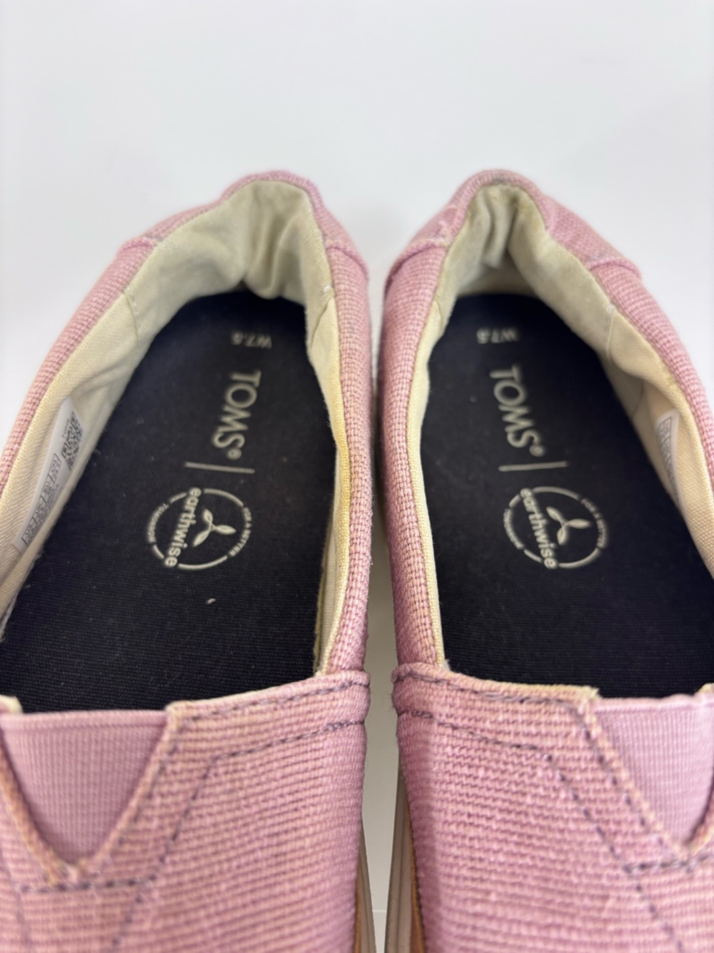 Toms Alpargata Lug Slip-On Loafers Canvas Platform Shoes Love Give Mauve Sz 7.5 - Picture 12 of 16